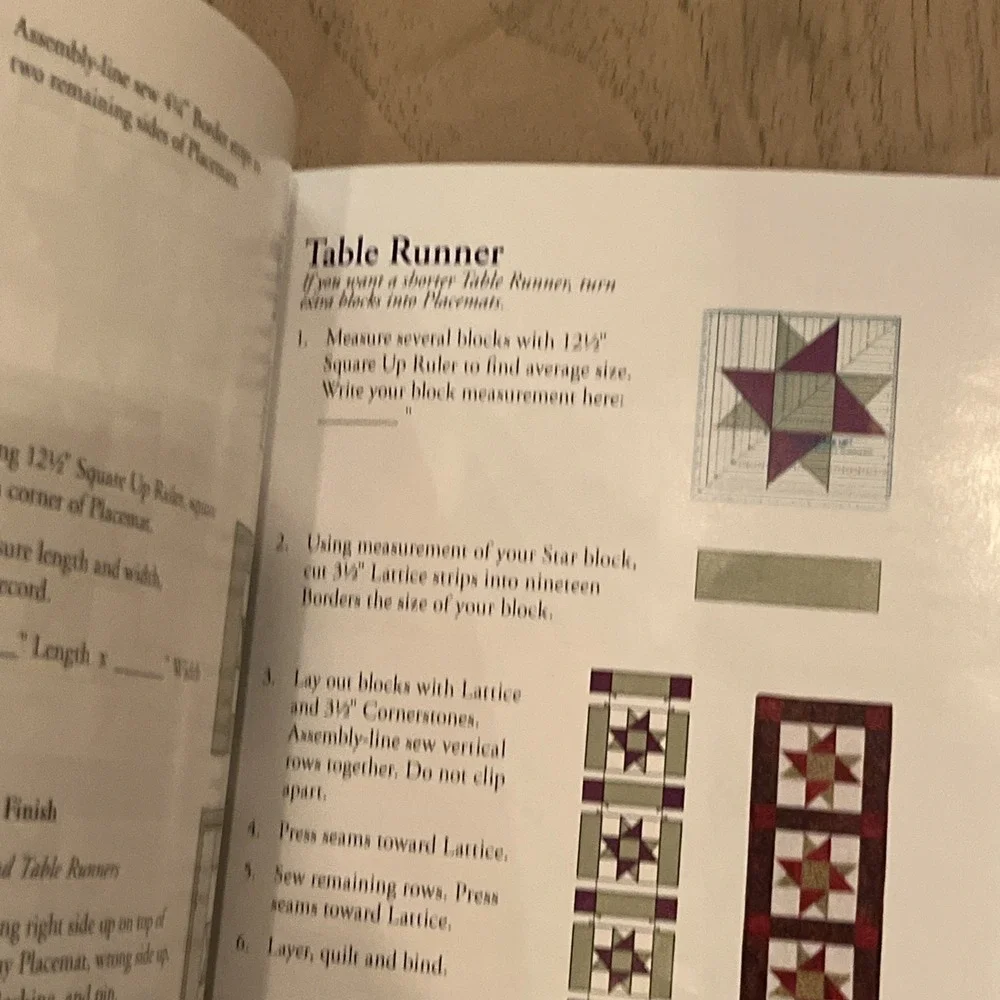 Quilt in a Day A‎ Better Star for All Seasons Quilts, Table Runner and Placemats